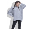 Молодёжный свитер серого цвета oversize купить в интернет-магазине Fobya F423
