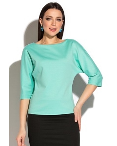 Блузка свободного кроя мятного цвета Donna Saggia DSB-35-81t