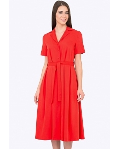 Красное платье-рубашка Emka Fashion PL-567/ariba