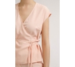 Блузка персикового цвета на запах Emka B2401/tonya