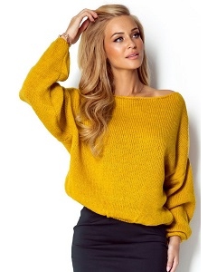 Жёлтый короткий свитер Fimfi I299