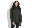 Купить свободный женский свитер оливкового цвета Fobya F455