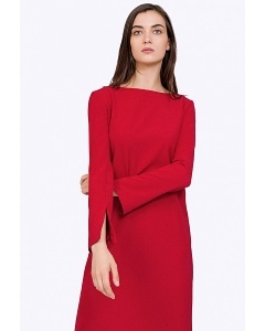 Красное платье с длинными рукавами Emka PL865/current