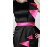 черно-розовое платье