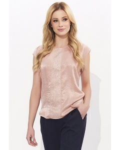 Летняя блузка из розовой блестящей ткани Zaps Hiacynta