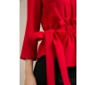 Блузка красного цвета с драпировкой Emka B2385/vivid