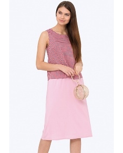 Розовая летняя юбка из вискозы Emka 705/gabbi