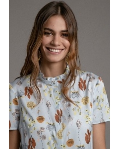 Женская блуза на пуговицах Emka B2243/clover