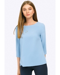 Светло-голубая блузка с рукавами 3/4 Emka B2354/largina