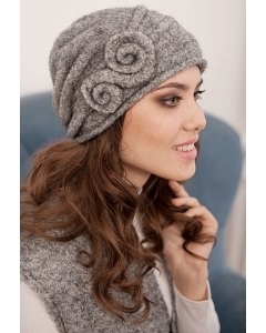 Комплект (шапка+шарф) серого цвета Landre Тамара