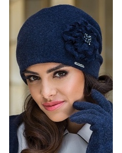 Женская шапка тёмно-синего цвета Kamea Giovana