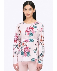 Летняя блузка с цветочным принтом Emka B2298/petel