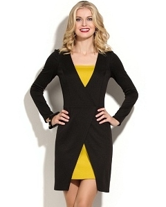 Эффектное черно-жёлтое платье Donna Saggia DSP-172-54t