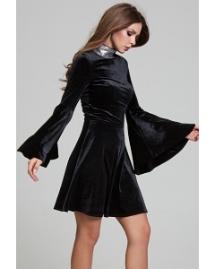 Чёрное бархатное платье Donna Saggia DSP-303-4t
