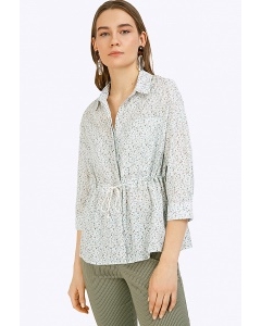 Блузка рубашечного фасона с мелким принтом Emka B2356/evelina