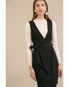 Короткое платье-сарафан черного цвета Emka PL886/binazir