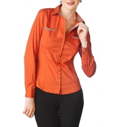 Стильная оранжевая блузка Golub | Б657-1028