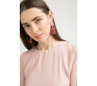 Платье-миди розового цвета в полоску Emka PL869/grave