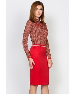 Офисная юбка красного цвета Emka Fashion 613-aglaya