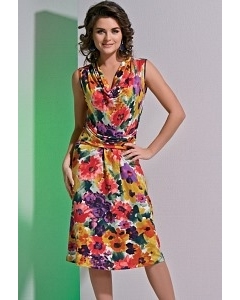 Цветочное летнее платье TopDesign A4 027