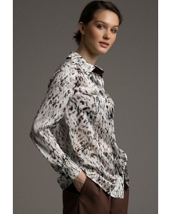 Женская рубашка с акварельным принтом Emka B2412/linavi