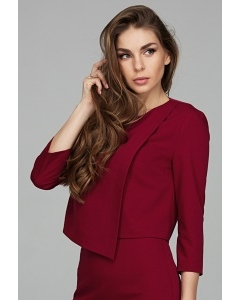 Асимметричная блузка вишневого цвета Donna Saggia DSB-45-67