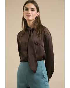 Блузка коричневого цвета Emka B2472/avogi