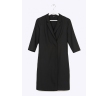 Короткое черное платье на молнии спереди Emka PL843/zofia