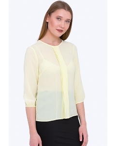 Светло-жёлтая полупрозрачная блузка Emka b 2170/maiza