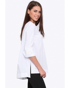 Белая блузка с разрезами по бокам Emka b 2210/amina