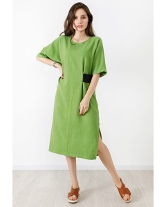 Летнее зелёное платье TopDesign A21059