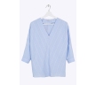Голубая блузка в белую полоску Emka B2406/selestina