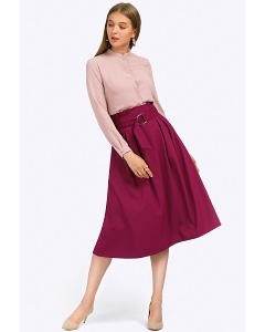 Фиолетовая юбка-миди с завышенной талией Emka S702/fresca