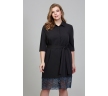 Нарядное платье-рубашка чёрного цвета Donna Saggia DSPB-32-6