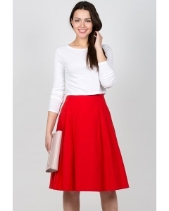 Юбка красного цвета Emka Fashion 530-vitalina