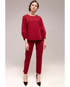 Красные женские брюки TopDesign B7 013