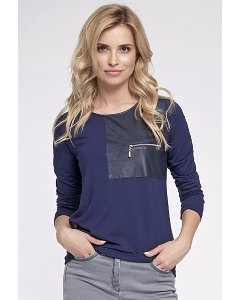 Молодёжная блузка тёмно-синего цвета Sunwear O17-5-30