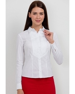 Белая блузка рубашечного кроя Emka Fashion b 2109/dulma