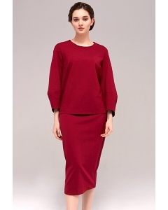 Красная юбка из прибалтийского трикотажа TopDesign B7 129