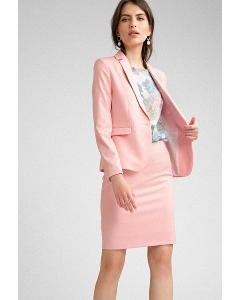Розовая юбка прямого кроя выше колена Emka S766/fussy