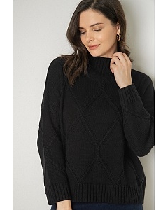 Черный свитер с высоким горлом Emka B2588/rusel