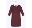 Короткое платье для офиса бордового цвета Emka PL440/maleta