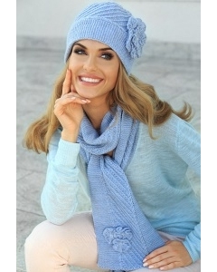 Комплект тёплая шерстяная шапочка и шарф Kamea Emma