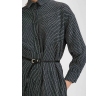 Платье-рубашка черного цвета в полоску Emka PL884/blazhena