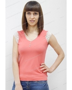 Летняя блузка кораллового цвета Sunwear N94-3