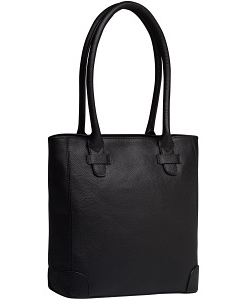 Практичная кожаная сумка чёрного цвета Trendy Bag Macao