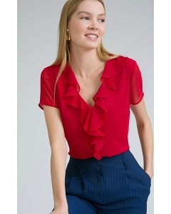 Блузка красного цвета Emka B2413/crush