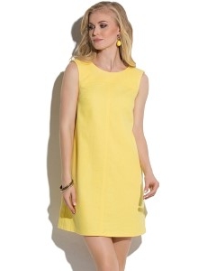 Жёлтое джинсовое платье-трапеция Donna Saggia DSP-48-47