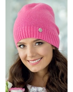 Молодёжная шапка розового цвета Landre Берта