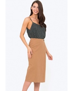 Светло-коричневая юбка с запАхом Emka Fashion 730/sandal